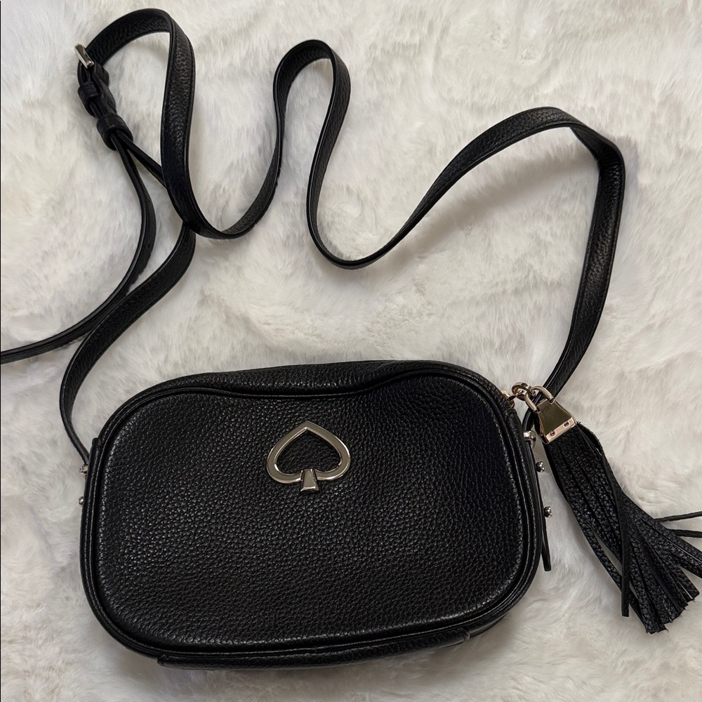 Kate Spade Black Pebbled Leather Crossbody Bag